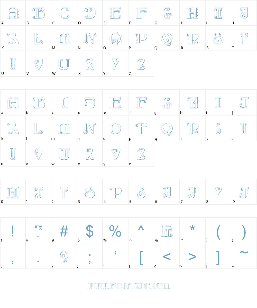 Rebimboca Beveled Font Character